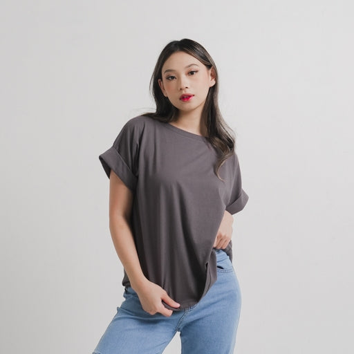Elyn Rolled Up Sleeve Tshirt - Zi & Glo