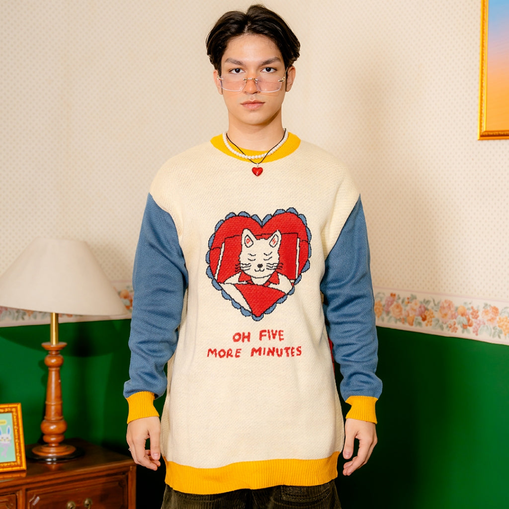 'Bloom Boom" Knitted Shirt Blue - Oh.Irv
