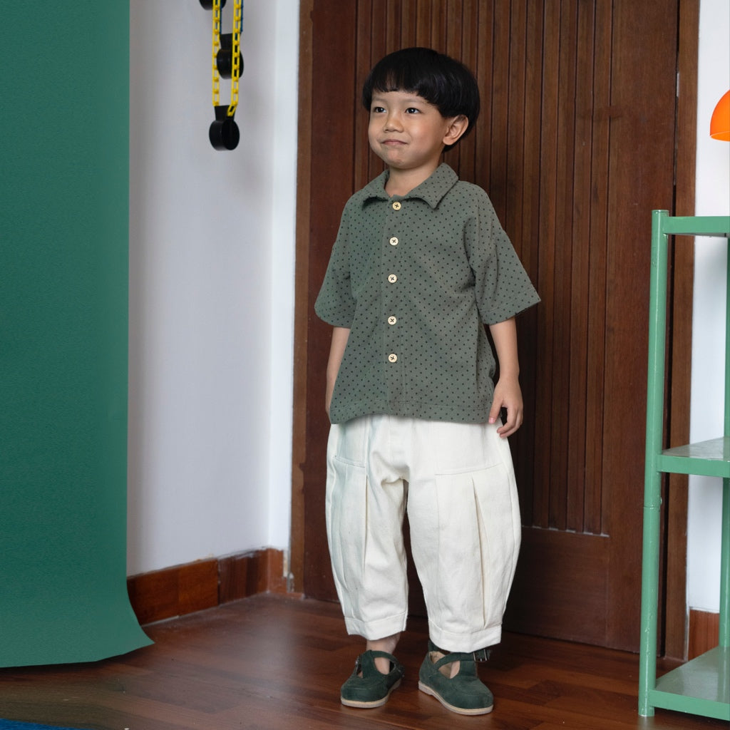 Gilly Fleece Shirt Matcha - Sabine & Heem