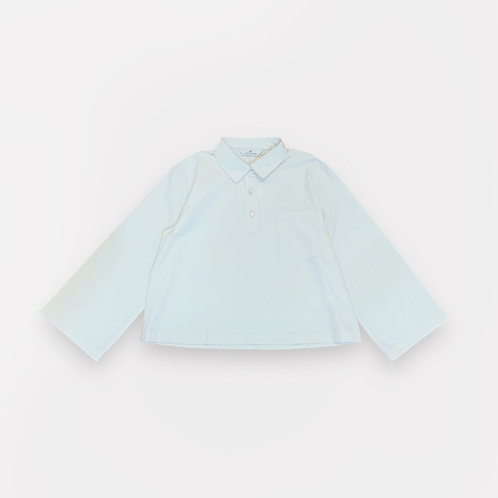 Cotton Polo Shirt LS - Rice White - Argyle & Oxford