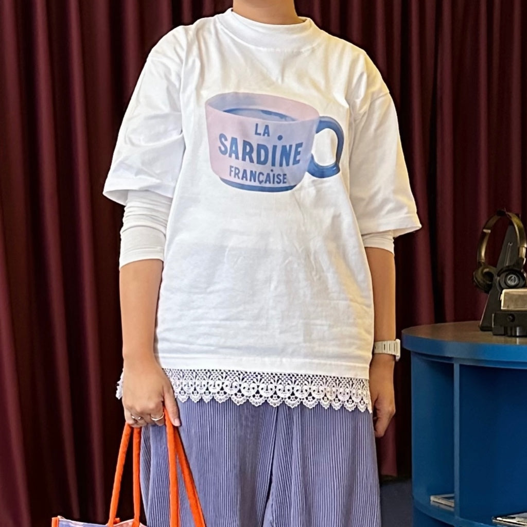 La Sardine Lace T-Shirt White - Tuff Puff