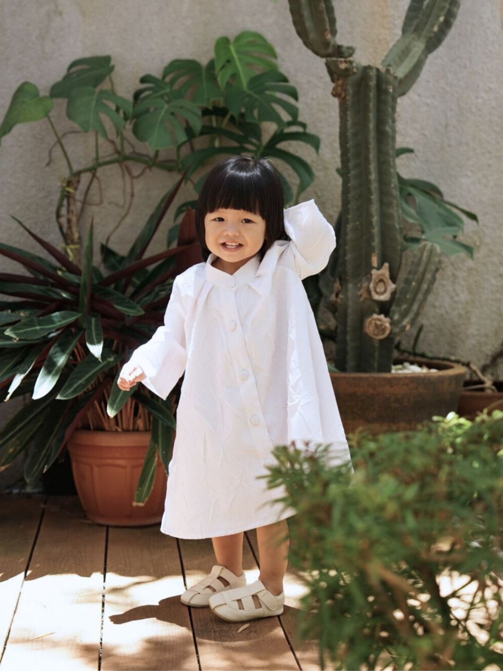 HGL Bambini - Asana Daughter Dress White - KREM