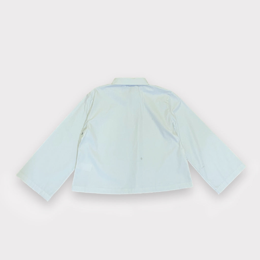 Cotton Polo Shirt LS - Rice White - Argyle & Oxford