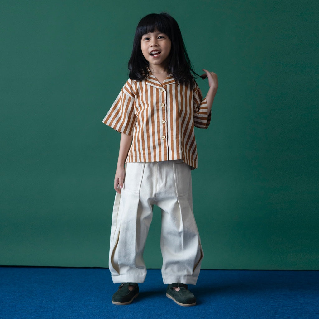 Lou Stripe Shirt Brown - Sabine & Heem