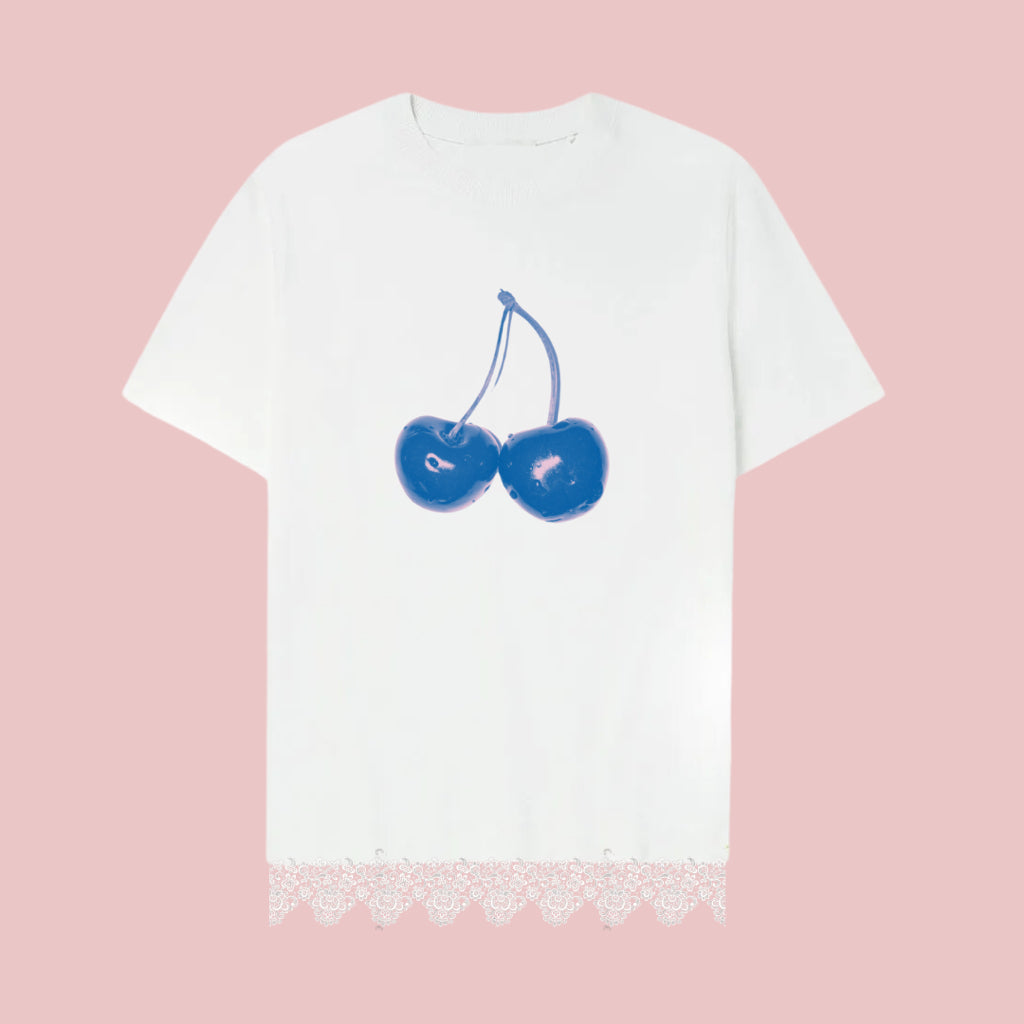 Ma Cherie Lace T-Shirt White - Tuff Puff