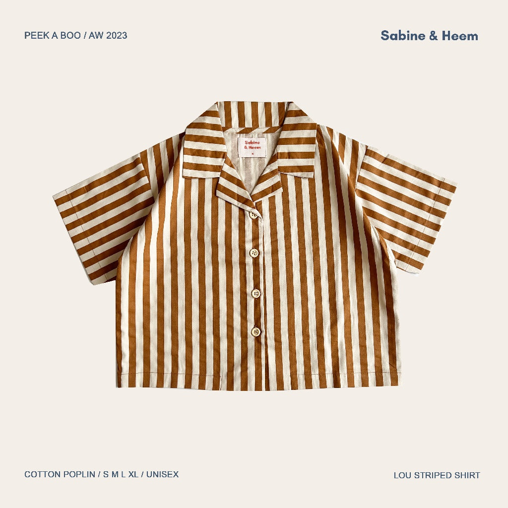 Lou Stripe Shirt Brown - Sabine & Heem