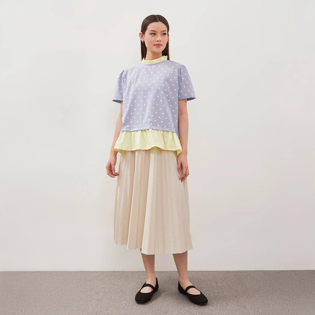 Kyna Polkadot Top Butter -Curato Market