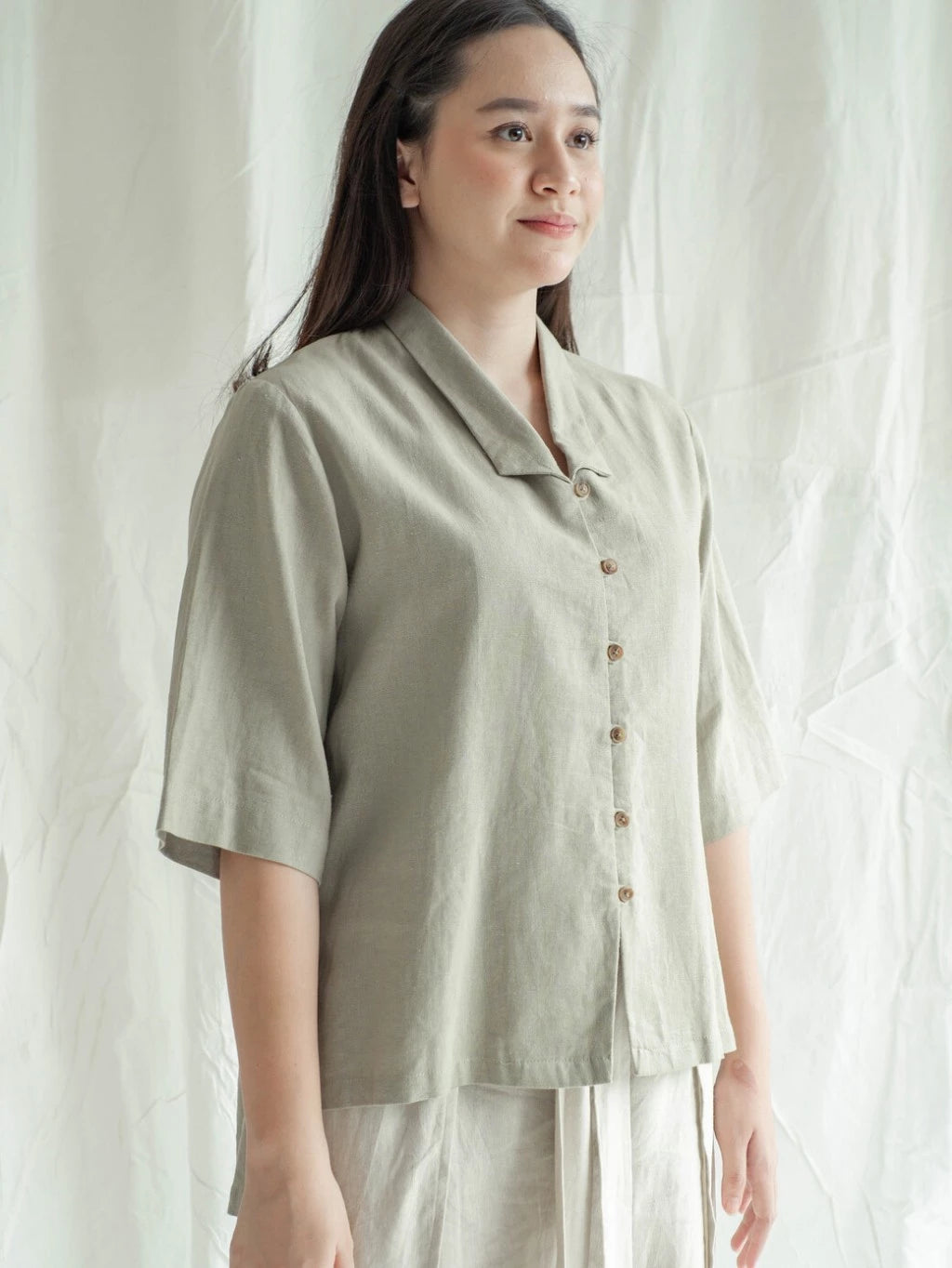 New Kemeja Kelana - Sand - Labuan Linen Wear