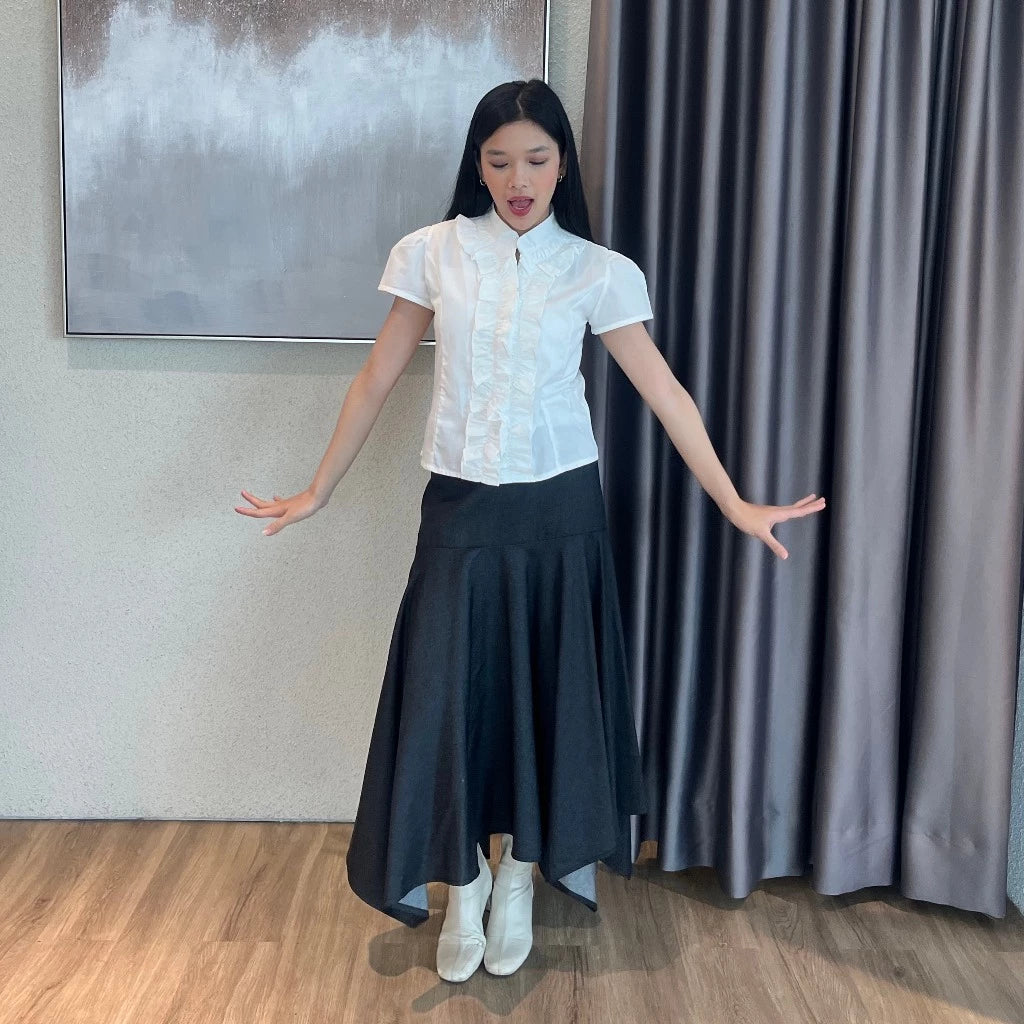 Selen Ruffle Top Shirt - Bling It On