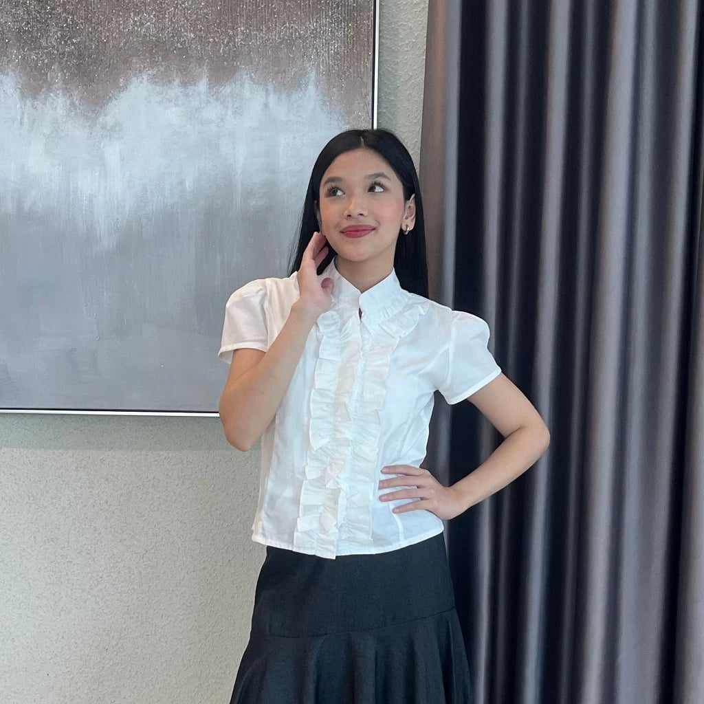 Selen Ruffle Top Shirt - Bling It On