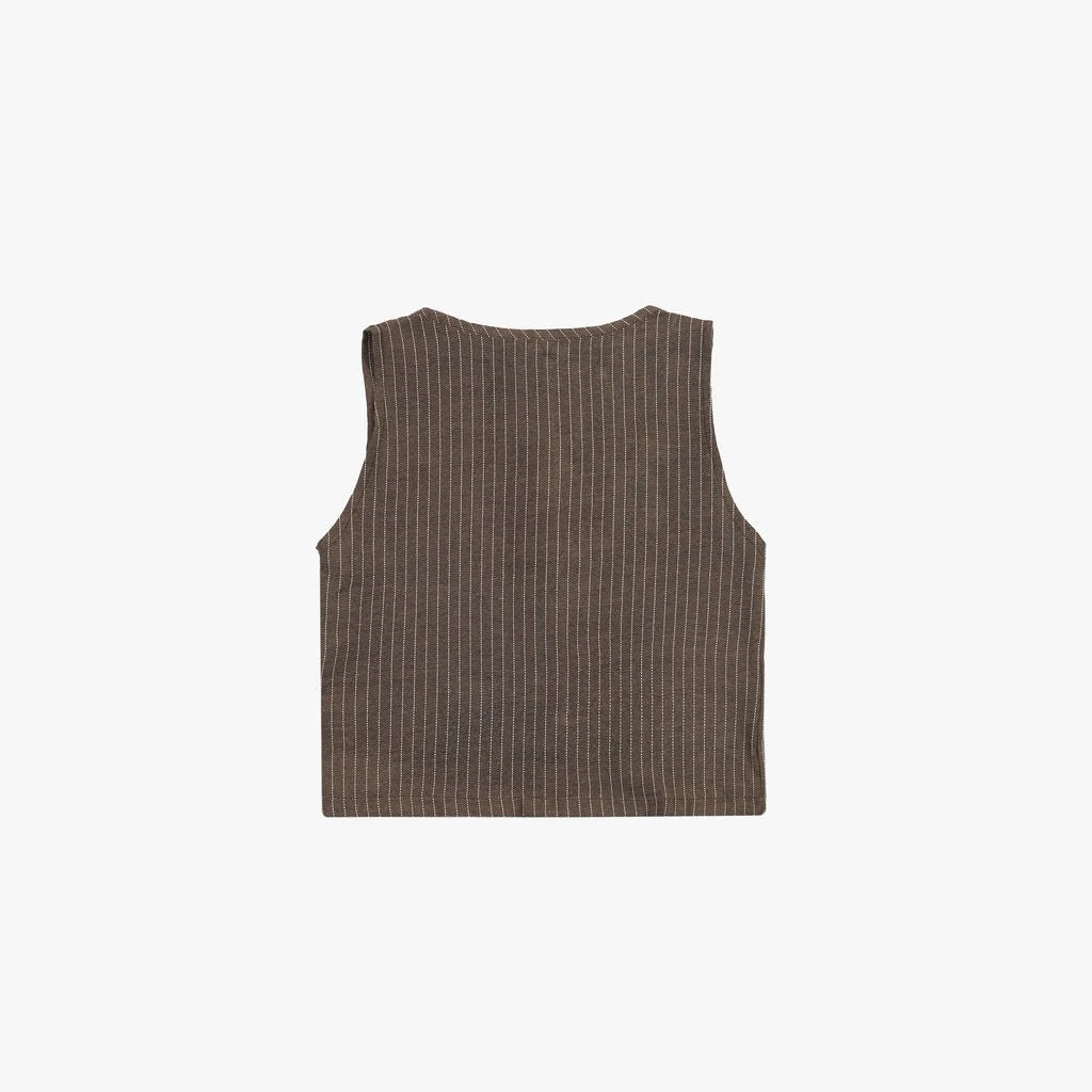 Key Sleeveless Top Brown - Tuff Puff