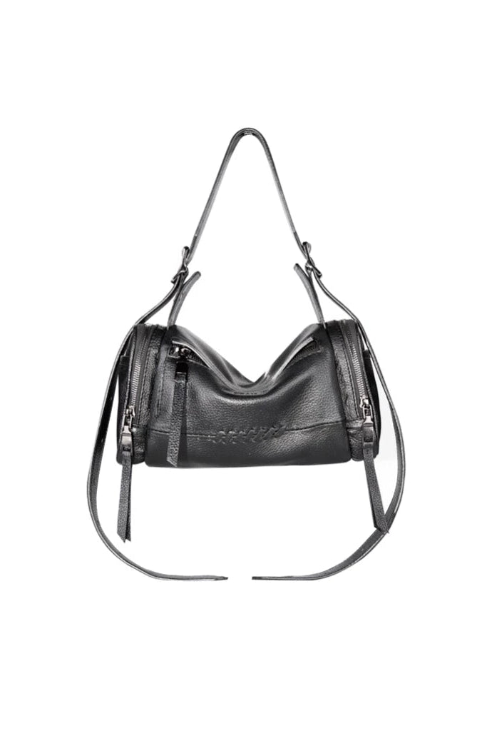 Elliot - Medium (Pebbled Leather) Black - Peau