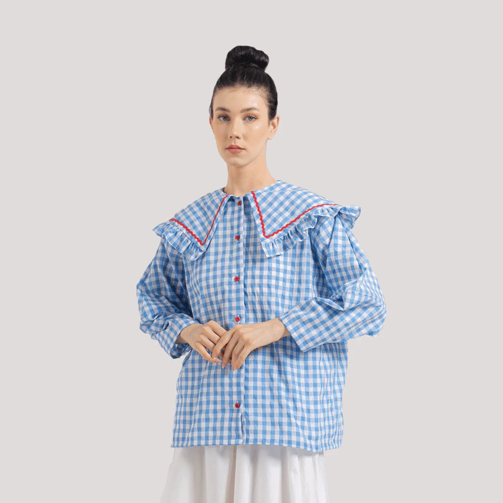 Amicitia Collar Top - Tuff Puff