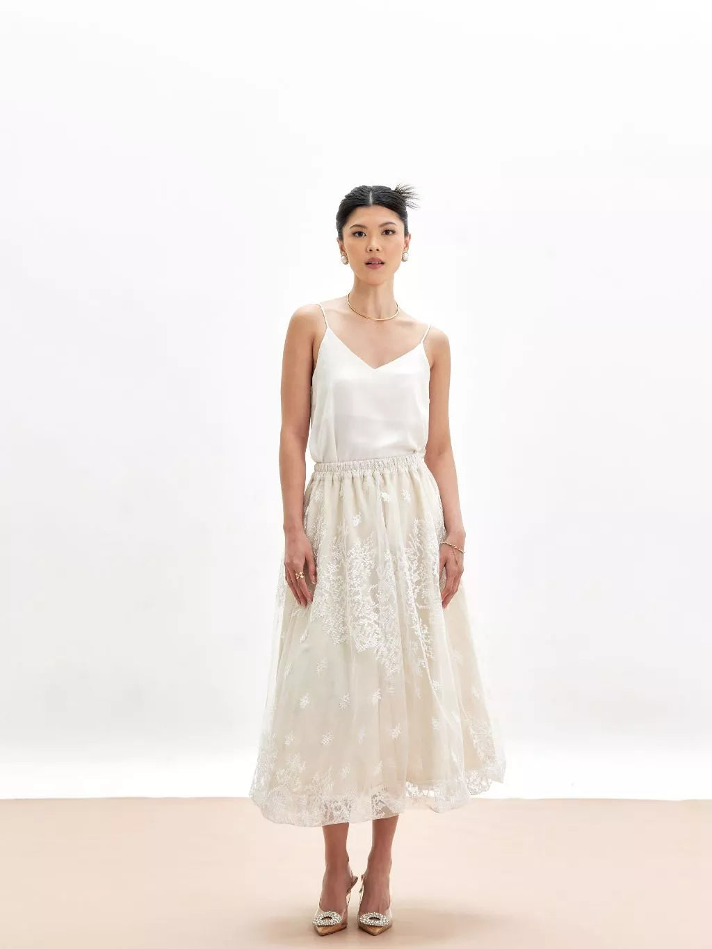 Clau Raya Skirt Ivory - Mine