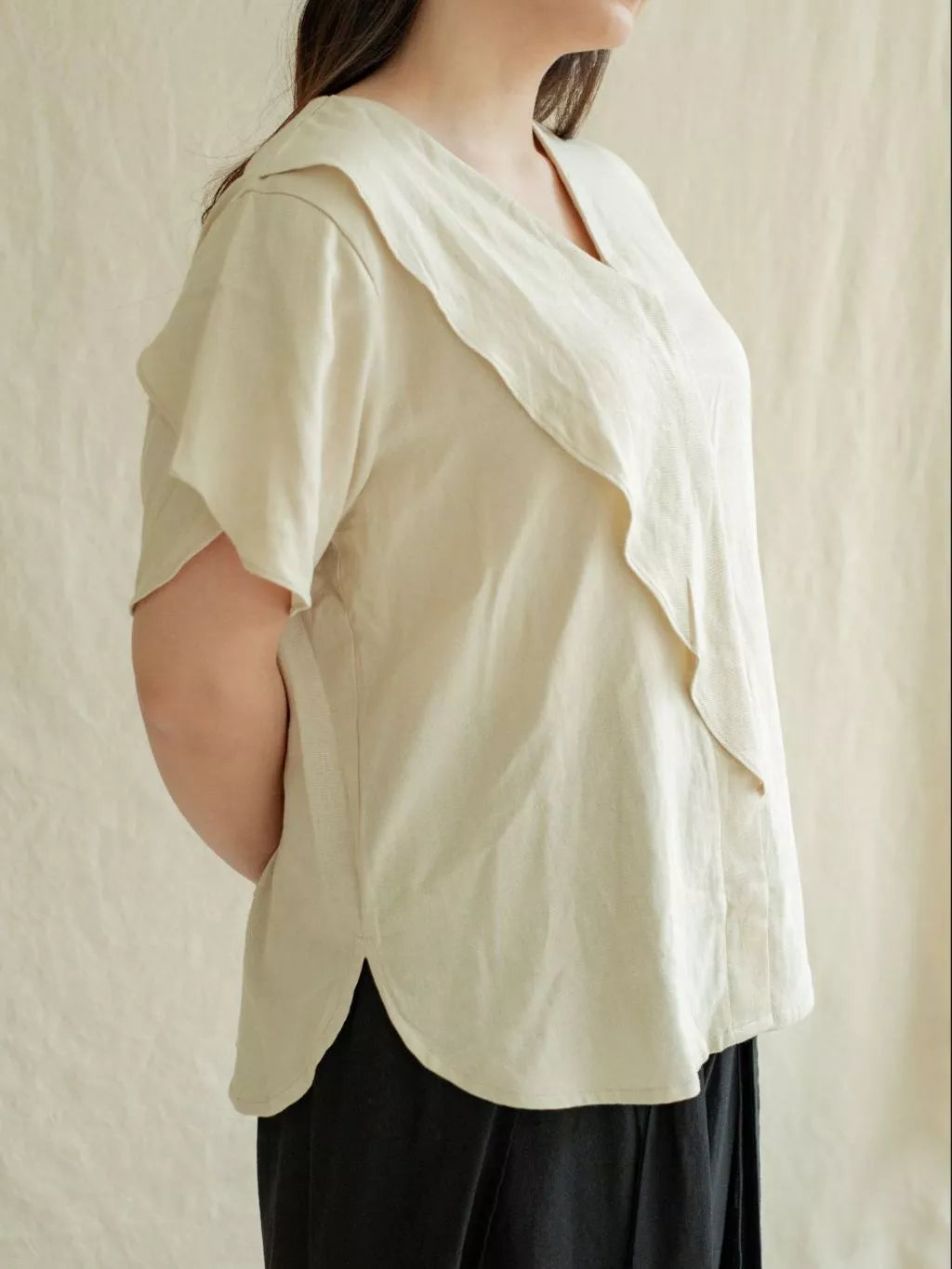Blouse Ombak - Labuan Linen Wear