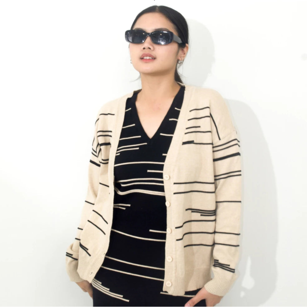 Zanetti Cardigan Cream - Samfu