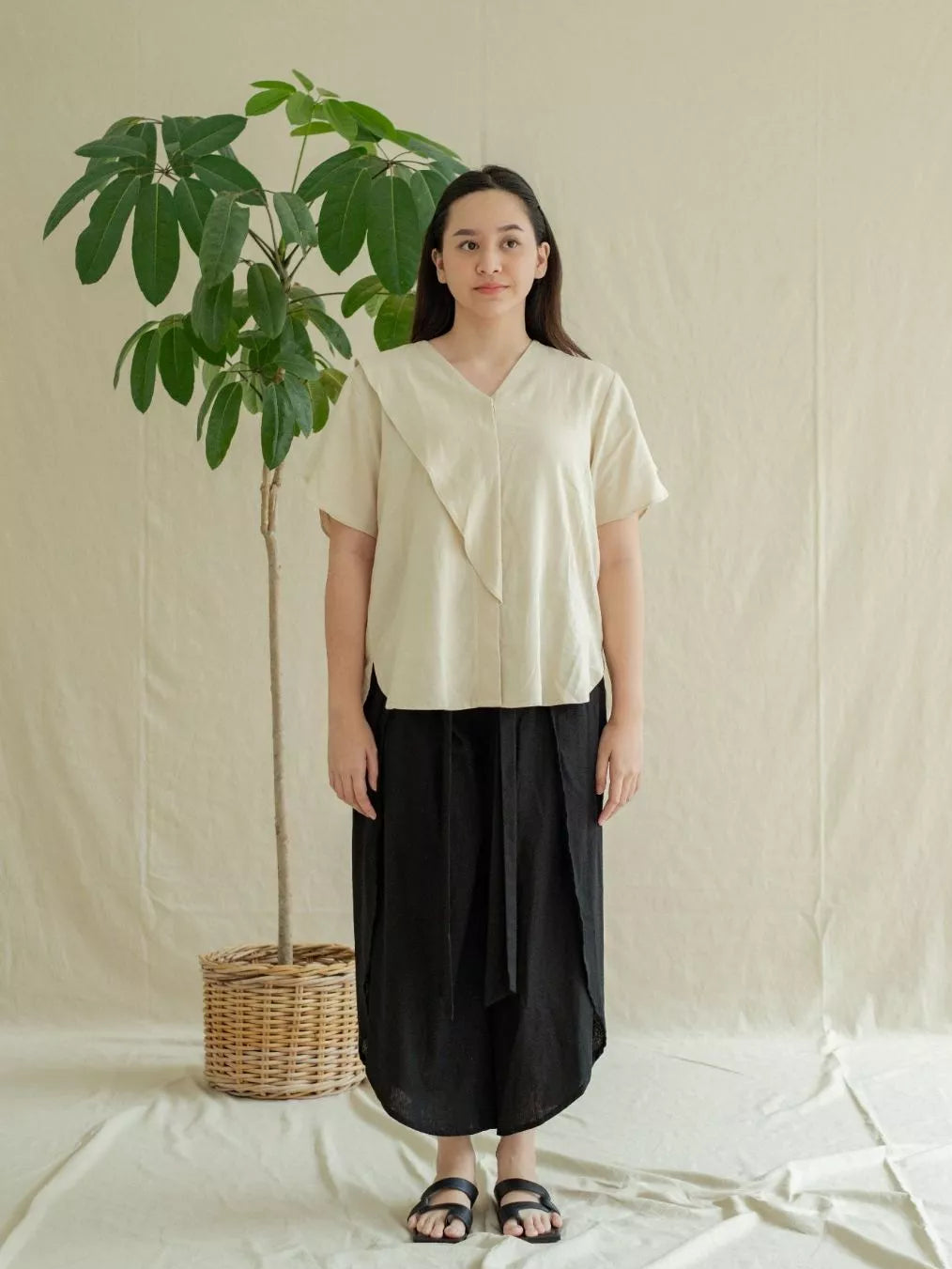 Blouse Ombak - Labuan Linen Wear