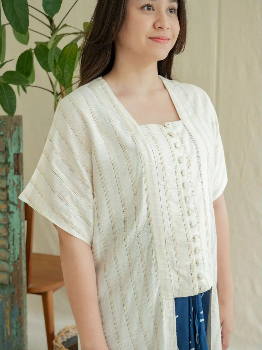 Kebaya Djenar - Salur Putih - Labuan Linen Wear