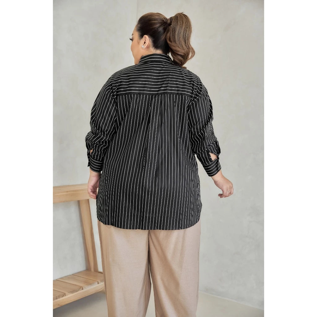Mine Kind - Stuart Jumbo Shirt Black - Mine