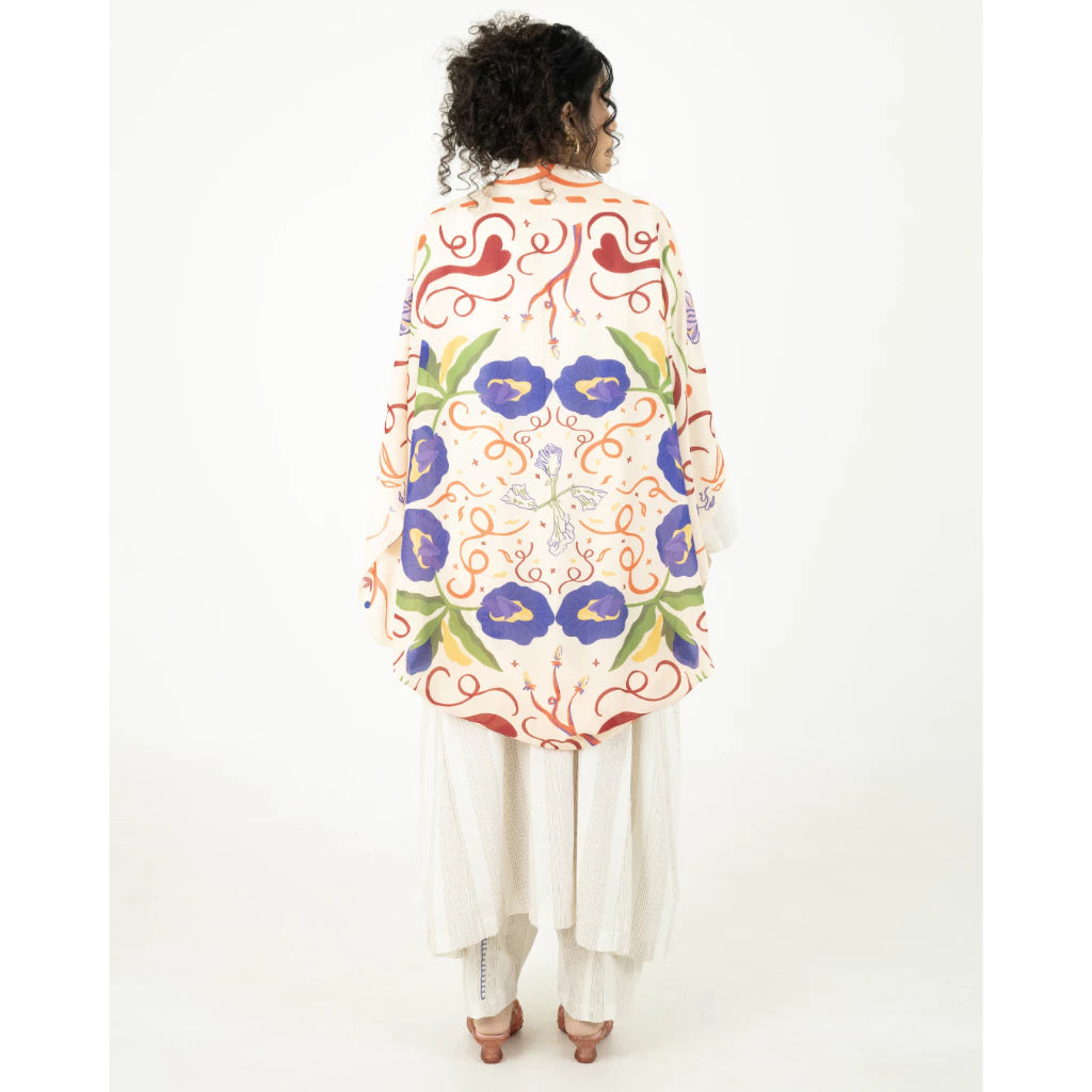 Dahlia Outer Scarf Cream - Earth Major