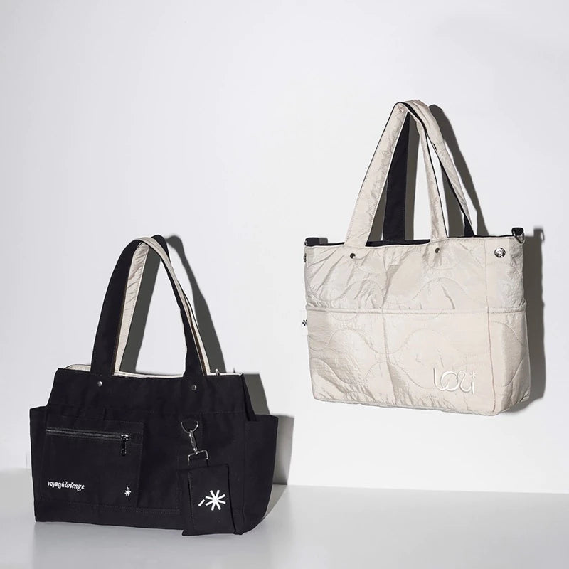 Naou Reversible Bag Broken White On Black - Lou Tropics