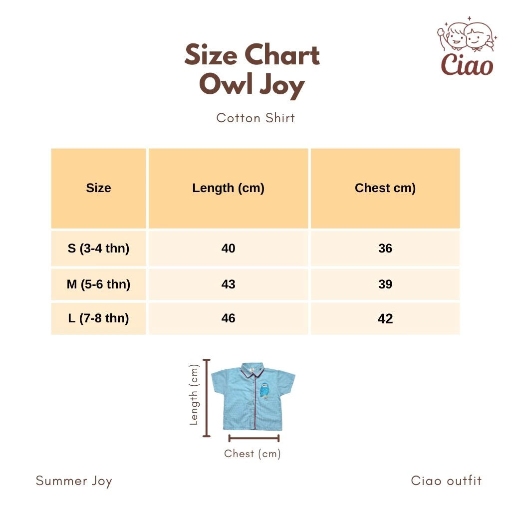 Ciao Owl Joy Shirt Color Blue - Ciao