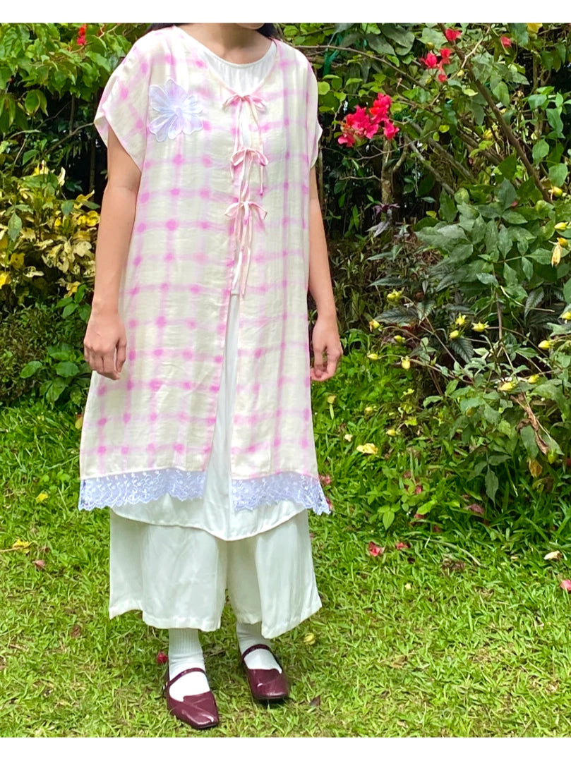 Mimosa Outer In Orchid Plaid - Numana