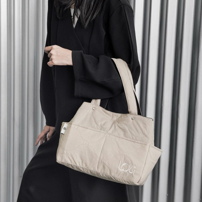 Naou Reversible Bag Broken White On Black - Lou Tropics