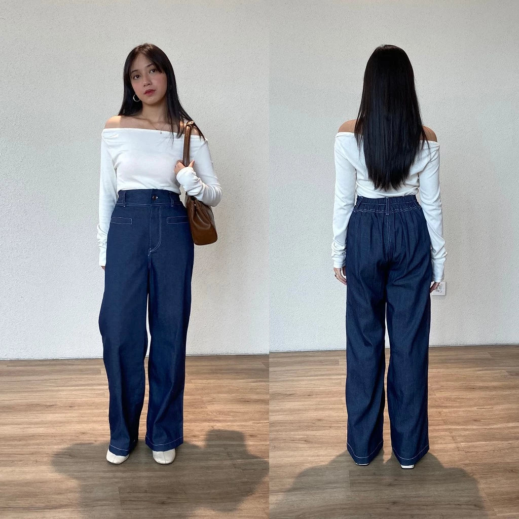 Kyra Pants Denim - Bling It On