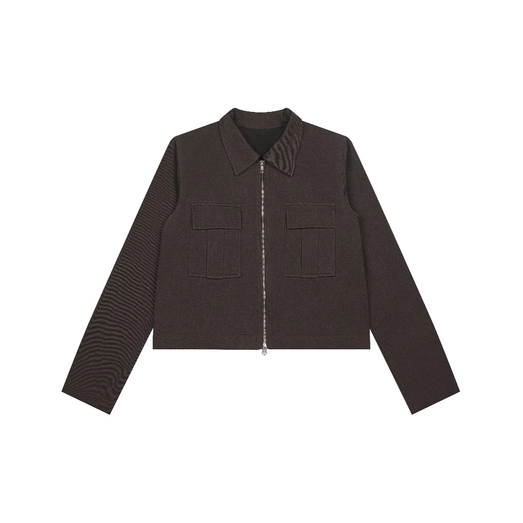 Damson Pleated Denim Jacket - Acheté de Nous