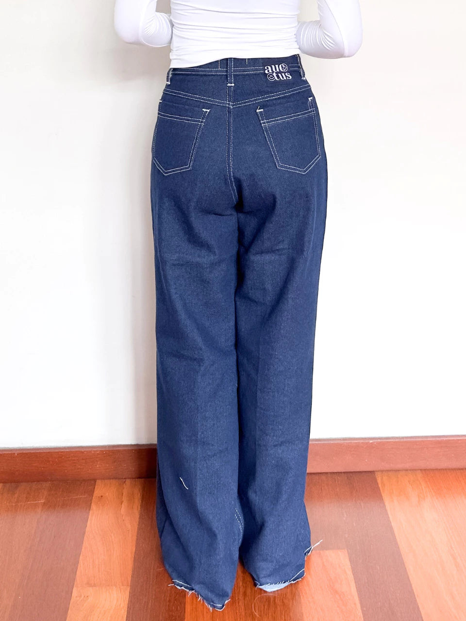 Lucy Pocket Wide Leg Denim Jeans Pants - The Auctus