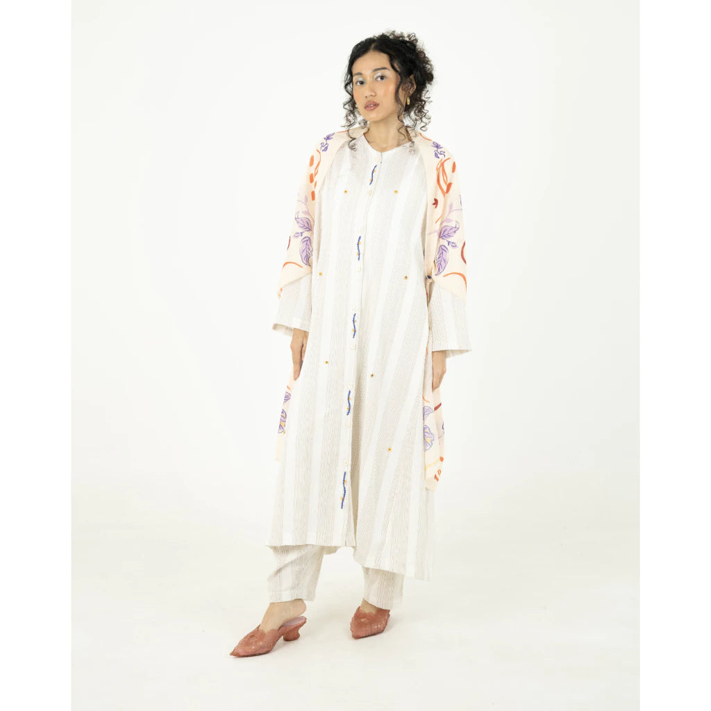 Dahlia Outer Scarf Cream - Earth Major
