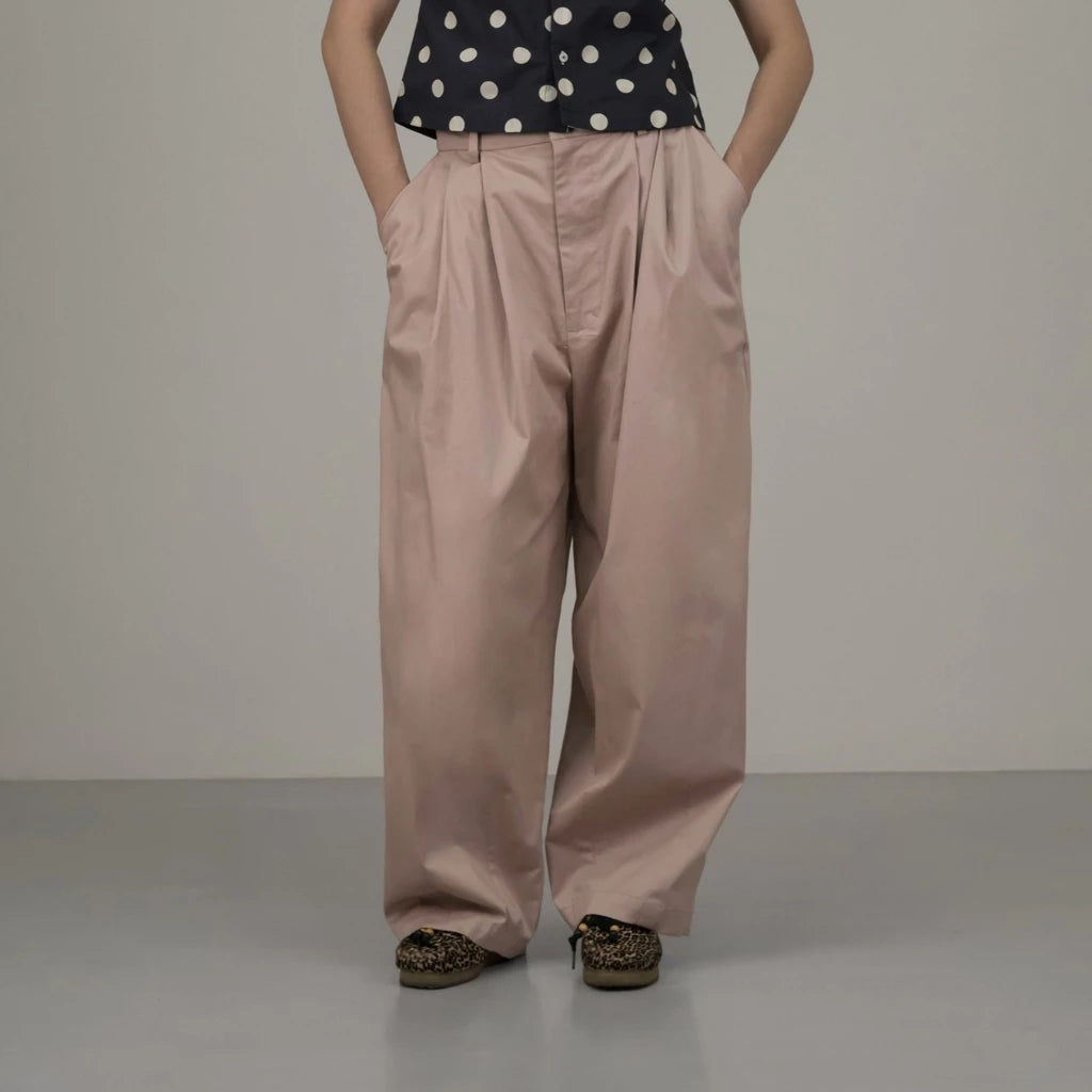 Pleats Baggy Pants - Argyle & Oxford