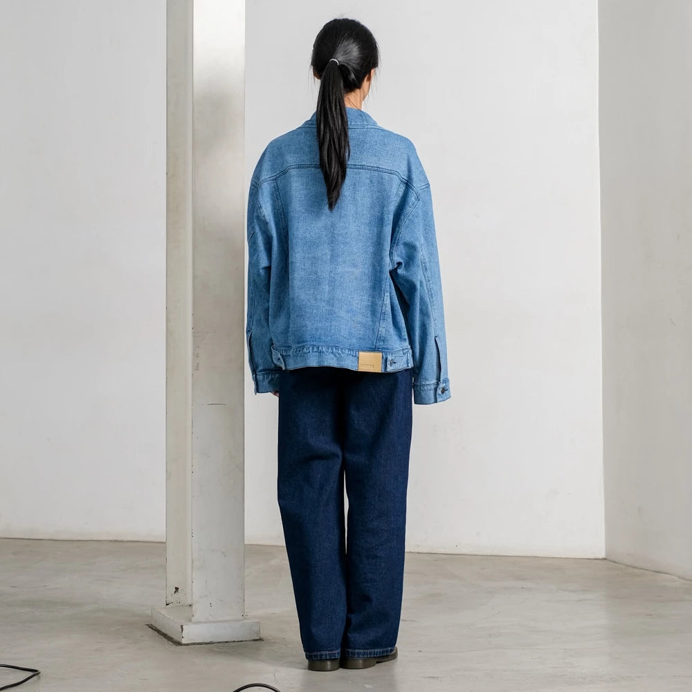 August Basic Denim Jacket - Ambra La Moda