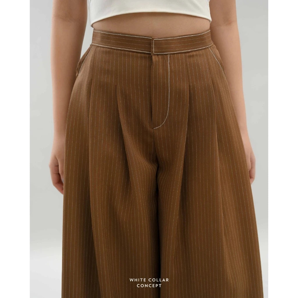 Ryo Pant Stripe - White Collar Concept