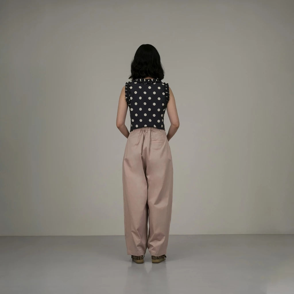 Pleats Baggy Pants - Argyle & Oxford
