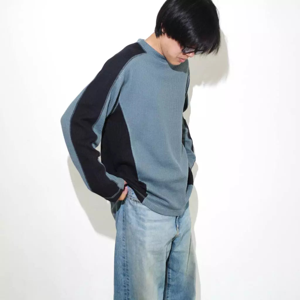 Nom Waffle Crewneck Blue - Nature Of Mind