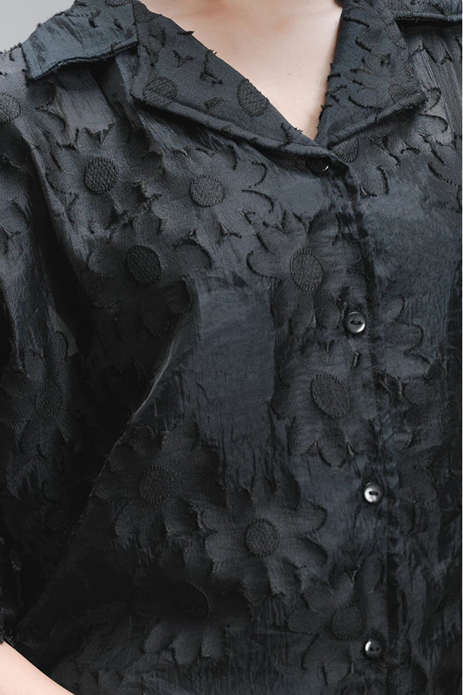 Pansy Shirt Black - Aumone
