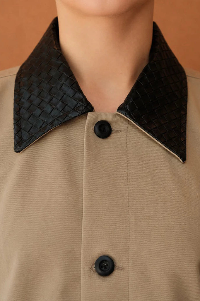 Sable Leather Collar Jacket - The Auctus