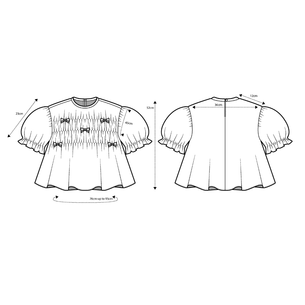Ribbon Smock Top - Argyle & Oxford