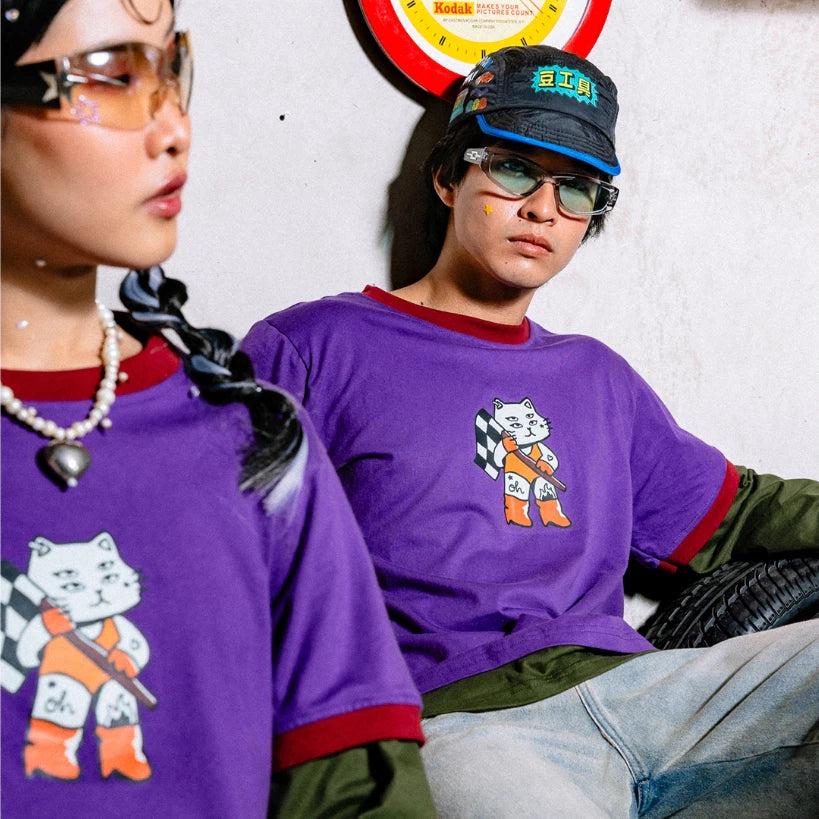 Pitstop Speedway Longsleeve T - Purple - Oh.Irv
