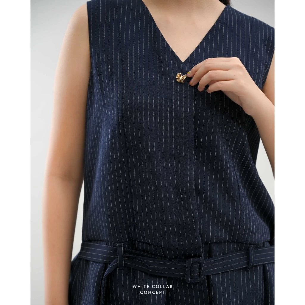 Oslo Top Stripe - White Collar Concept