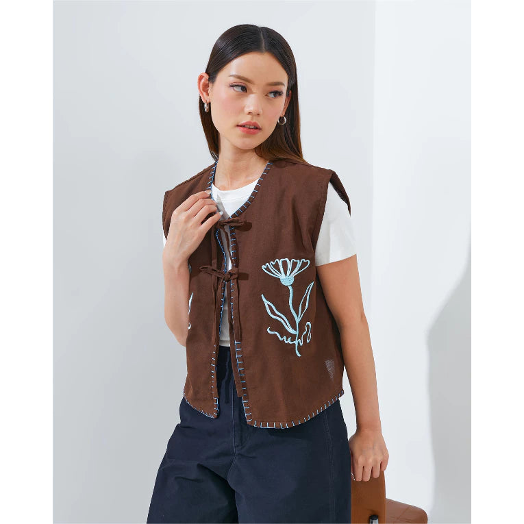 Bloomora Vest Brown - Eotes