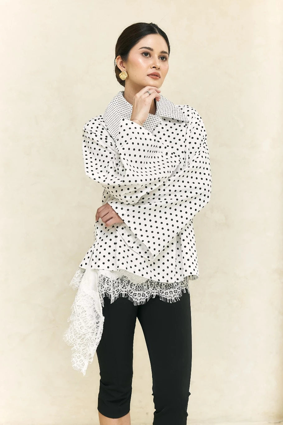 Elsie Polkadot Broken White - Mine
