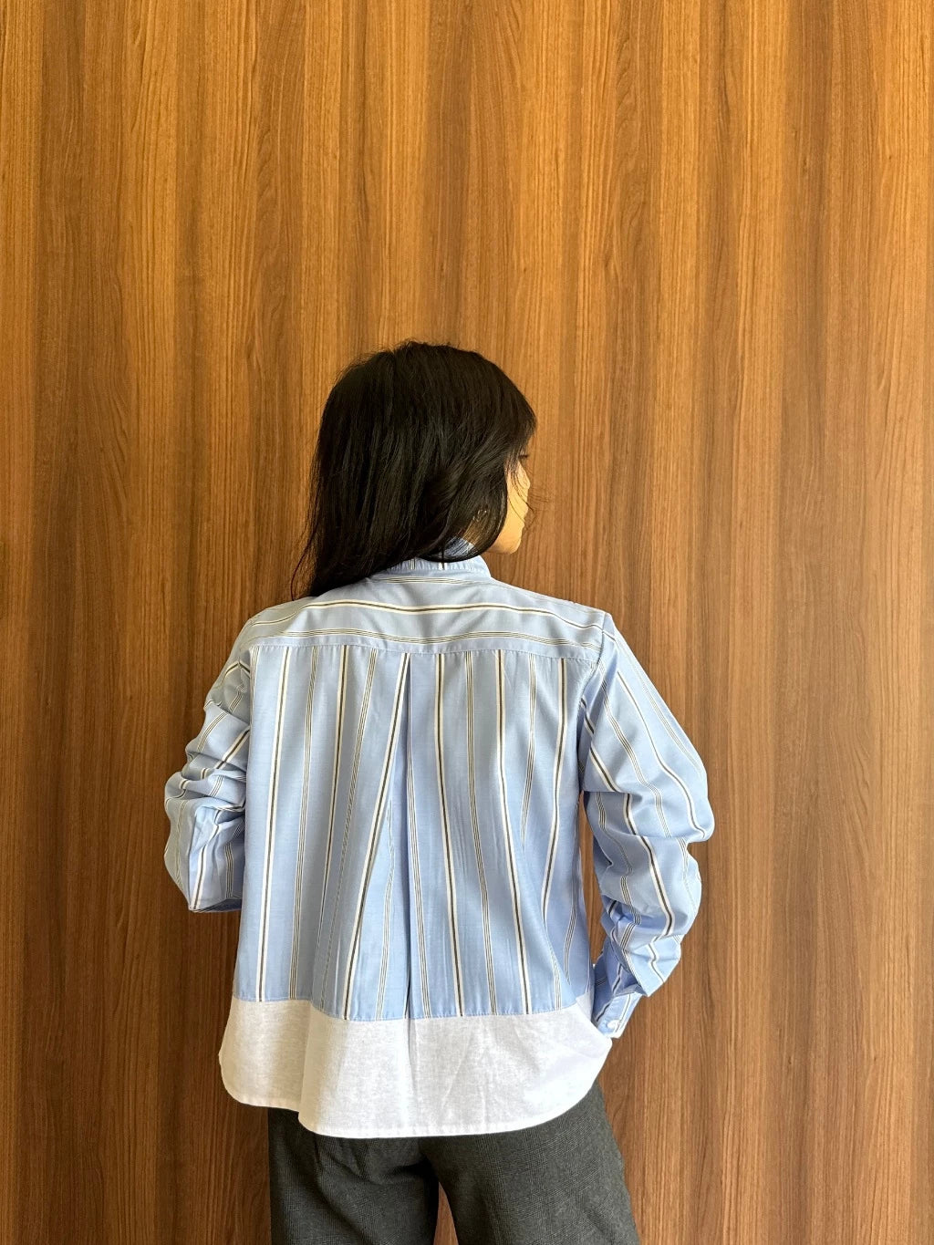 Faiza Shirt Blue Stripes - Mine