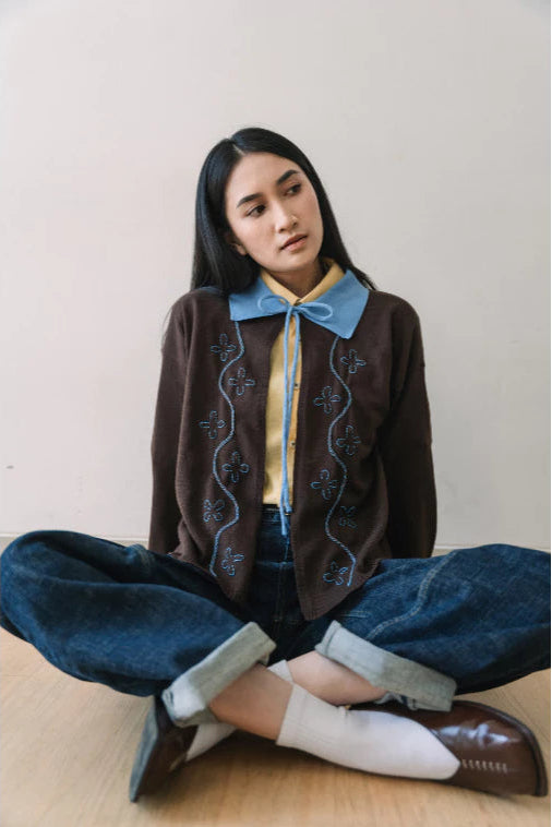 Lana Cardigan Brown - Eotes