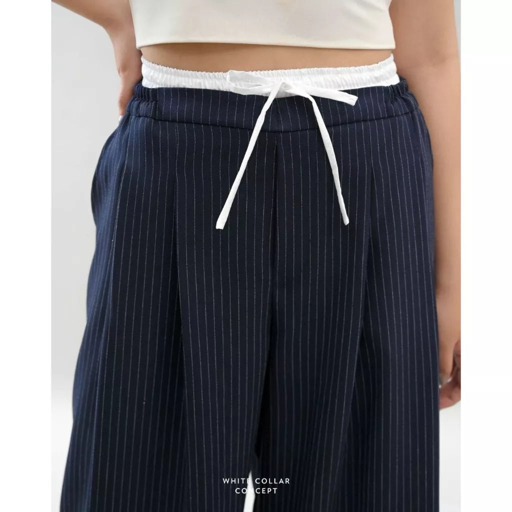 Oslo Boxer Pants Stripe - White Collar Concept