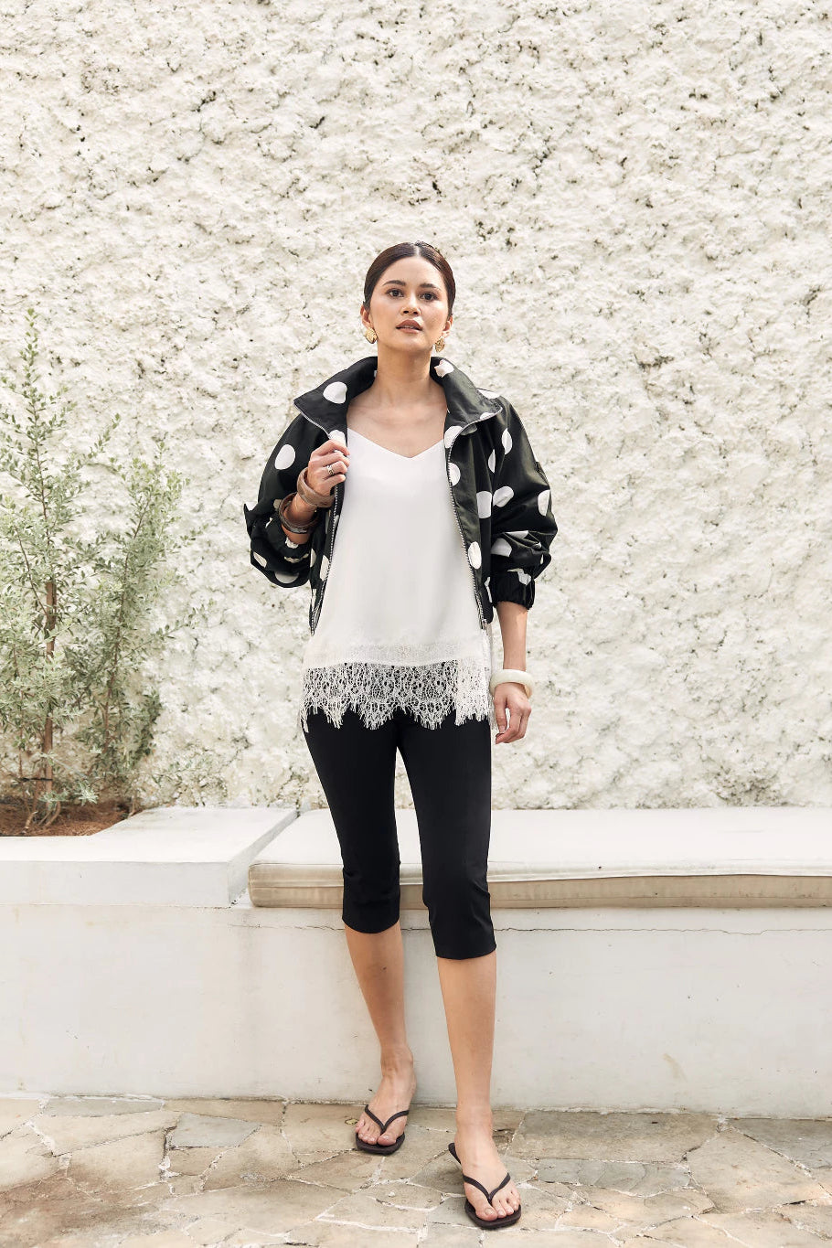 Dottie Jacket Polkadot Black - Mine