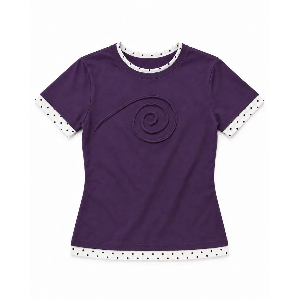 Swirl Layered Baby Tee Purple - Prelude Choir