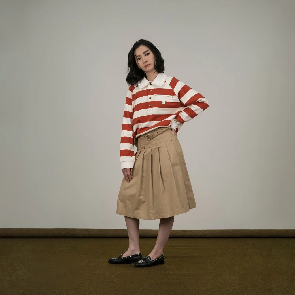 Rivet Belted Skirt - Argyle & Oxford